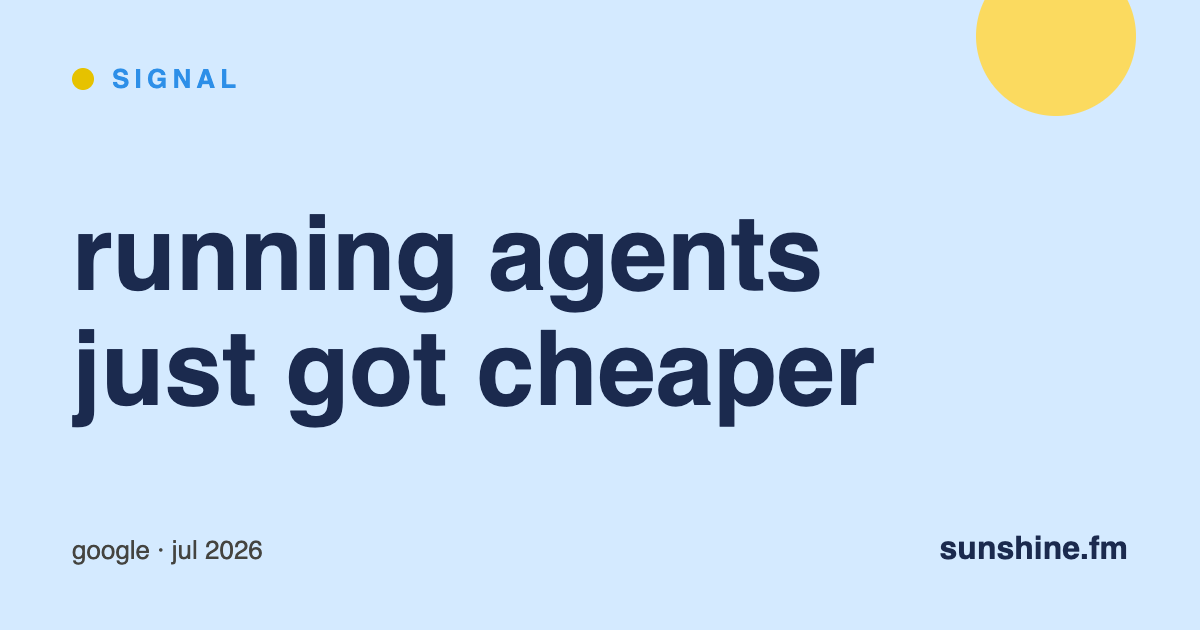signal — google's new flash model makes running agents cheaper